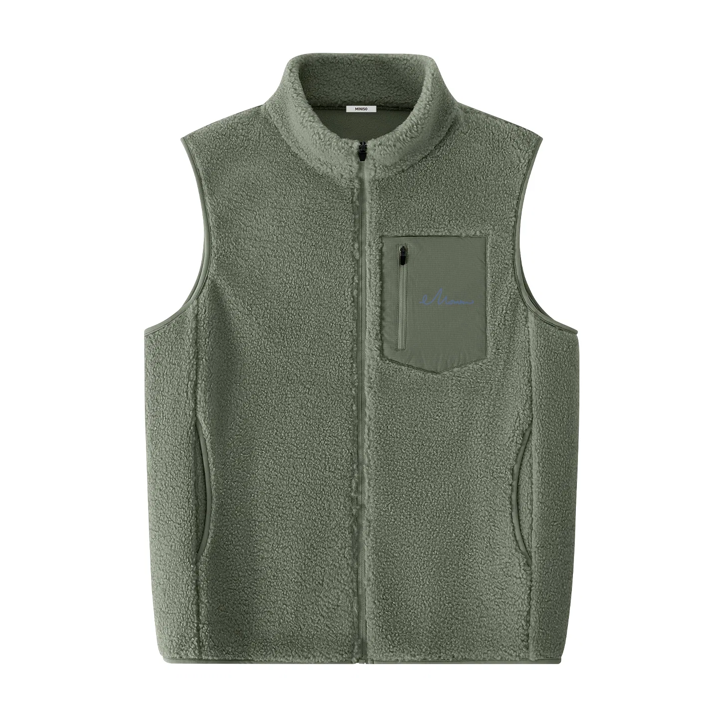 Детский жилет с начесом MINISO, Double-Sided Fleece Palm Green