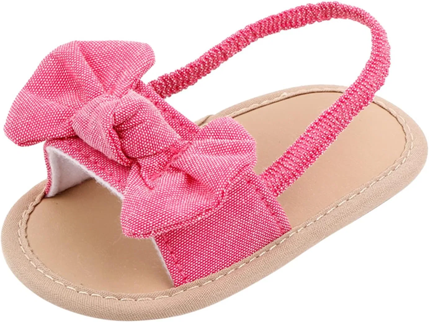 Детские сандалии для девочек с принтом Dot Kids Stripe Barefoot, Pink