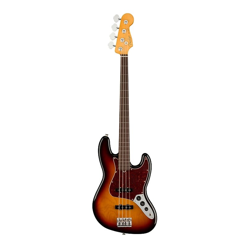 

Безладовая 4-струнная бас-гитара Fender American Professional II Jazz Bass (накладка из палисандра, 3 цвета Sunburst) Fender American Professional II Jazz Bass Fretless Guitar (3-Color Sunburst)