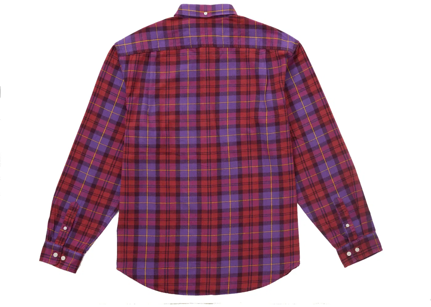 Мужская рубашка с принтом Supreme Plaid Flannel Shirt (FW24), фиолетовый — фото 2
