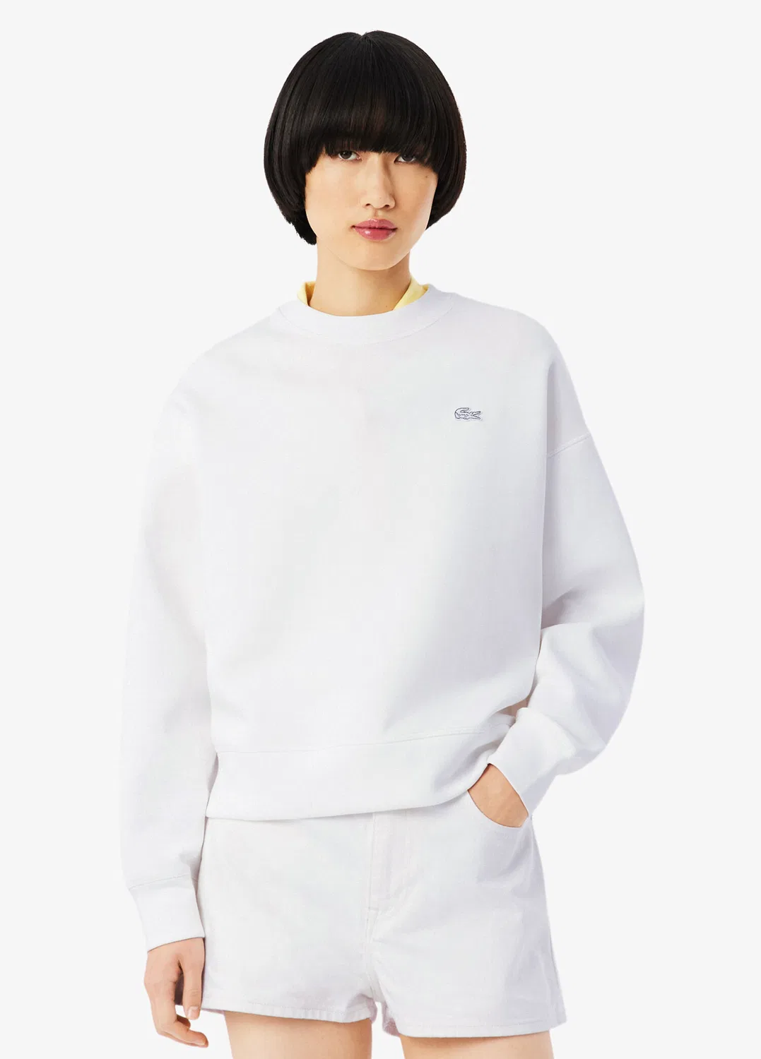 Свитшот оверсайз Lacoste white — фото 2