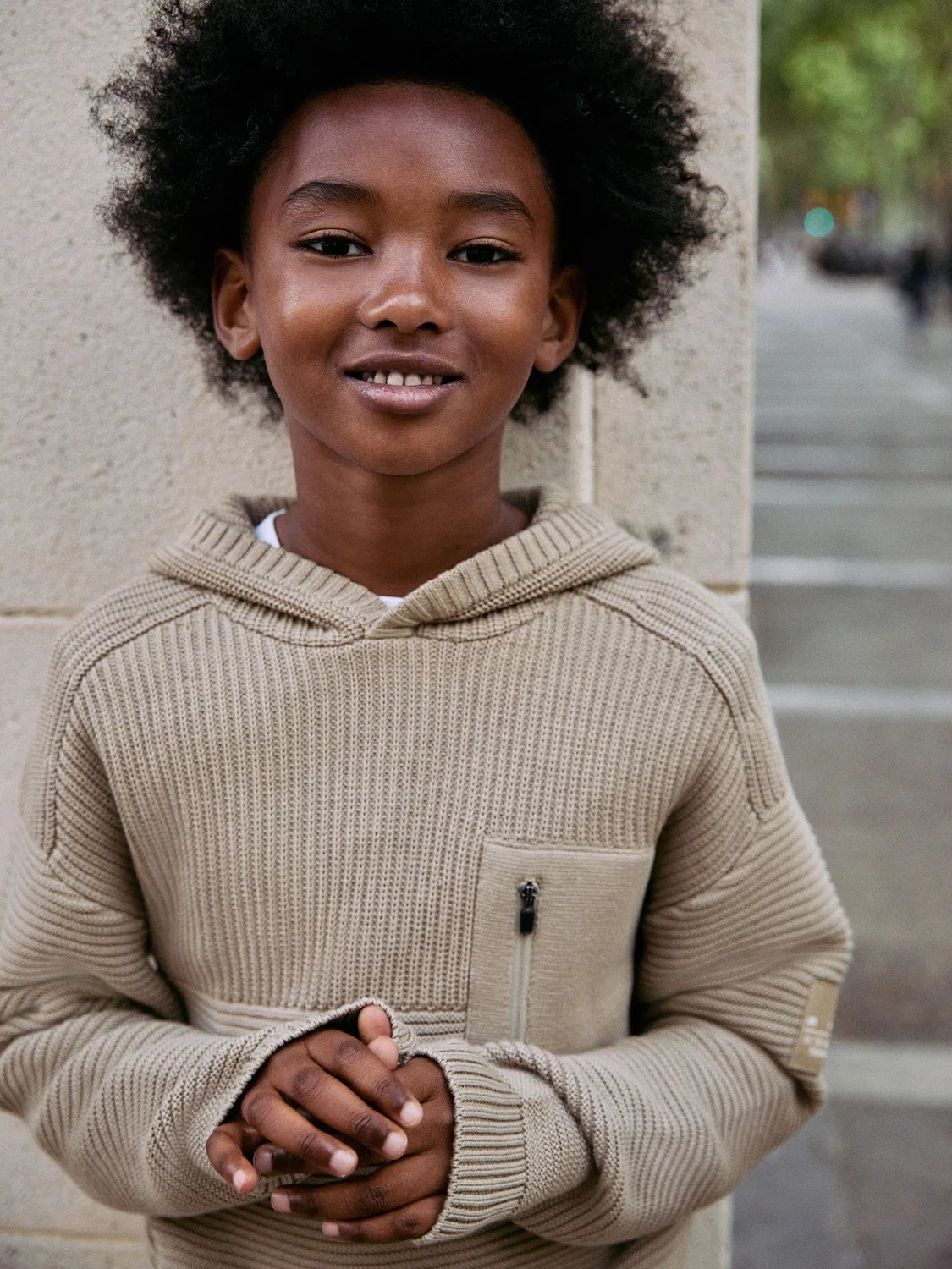 Худи утилитарное вязаное, модель Utility Knitted Hoodie Next, нейтральный — фото 2