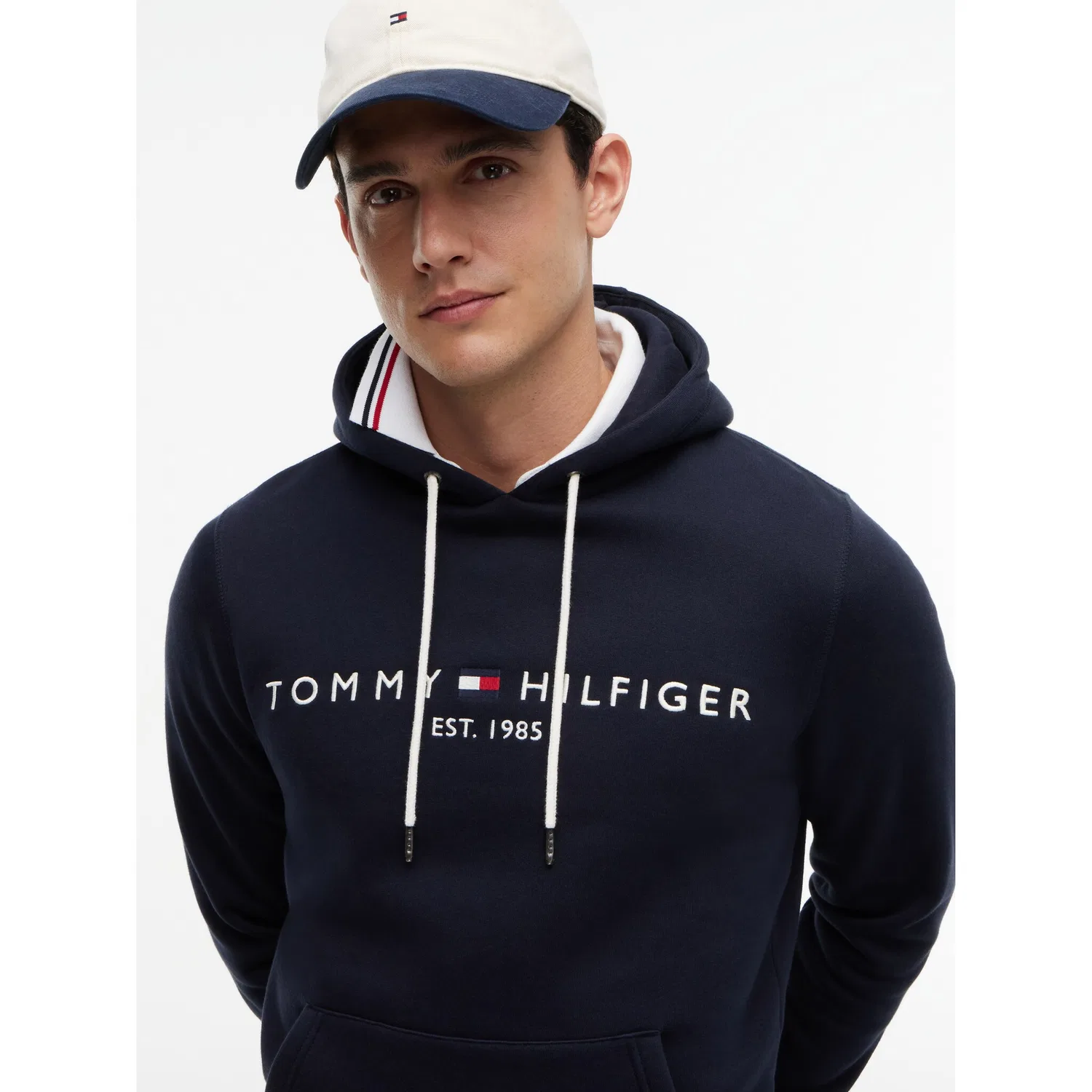 Мужской худи с логотипом Tommy Hilfiger, Sky Captain — фото 3