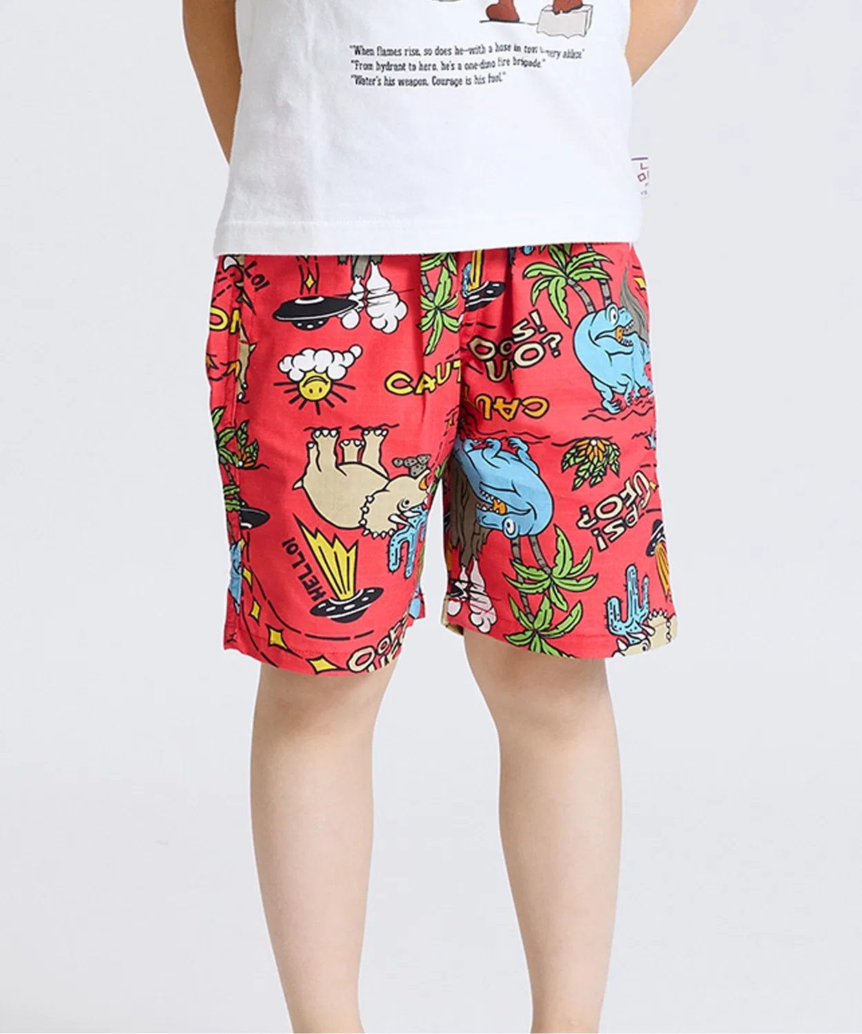 Детские шорты с принтом Dino Red F.O.KIDS, Red
