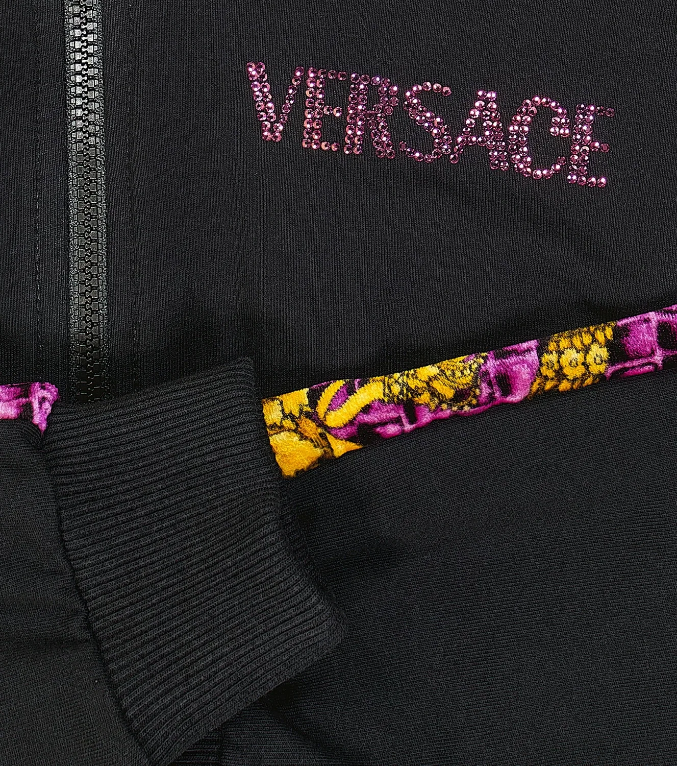 Свитшот с молнией Versace Kids, черный — фото 2