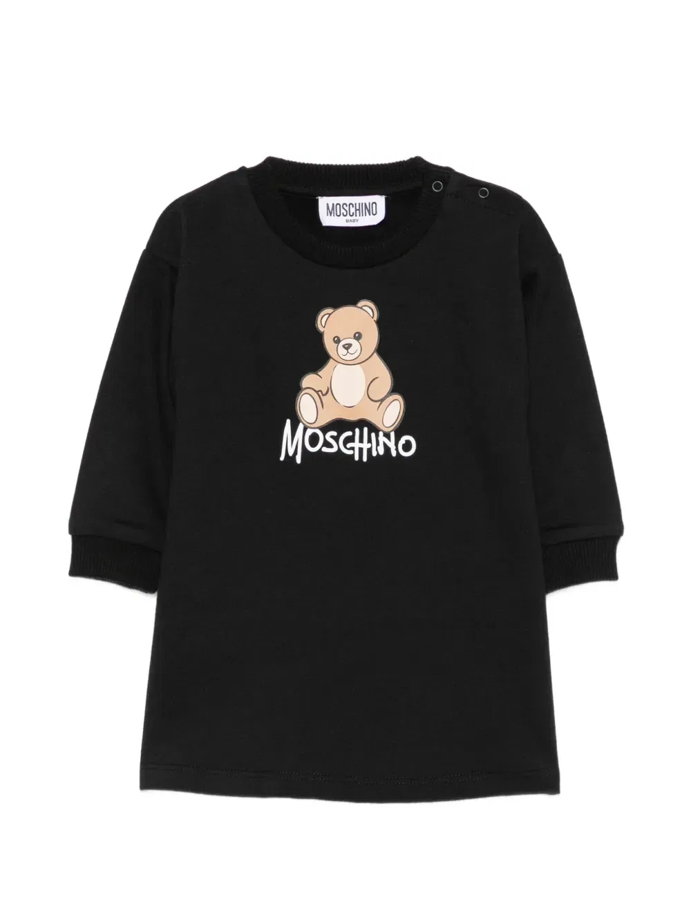 Платье с логотипом Медвежонка Тедди Moschino Kids, черный
