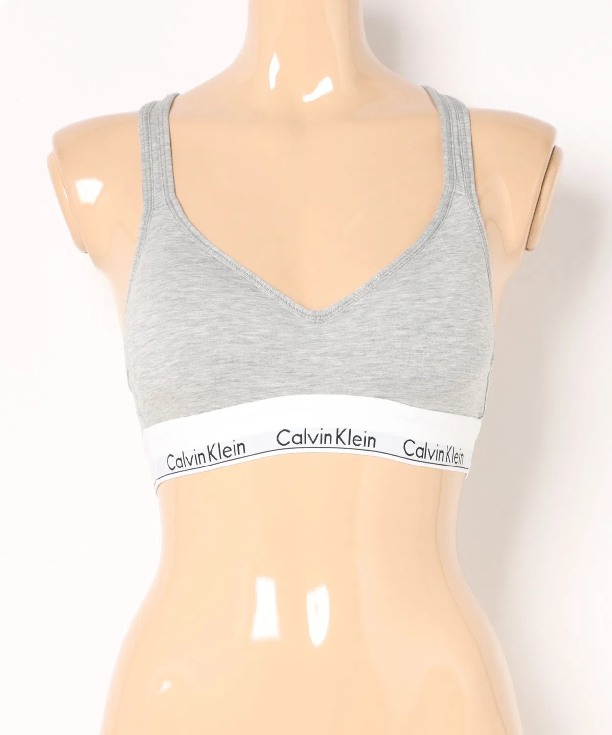 Женский бюстгальтер без косточек с логотипом Calvin Klein, Белый — фото 4