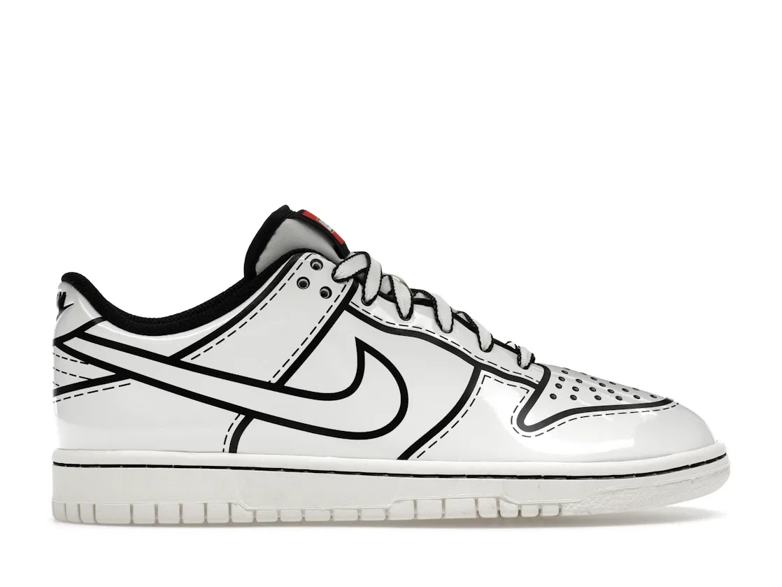Детские кеды Lifestyle с принтом LEGO Nike Dunk Low, Sail/Sail/Black/Rush Red