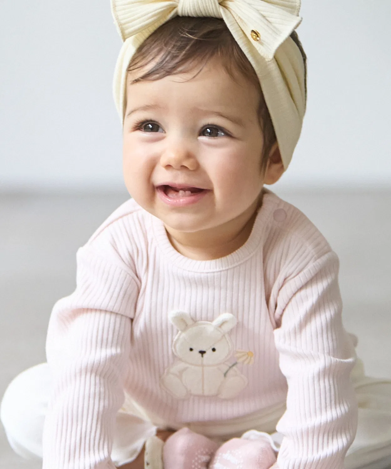 Детский комбинезон-боди с аппликацией Animal Romper petit main, Pink