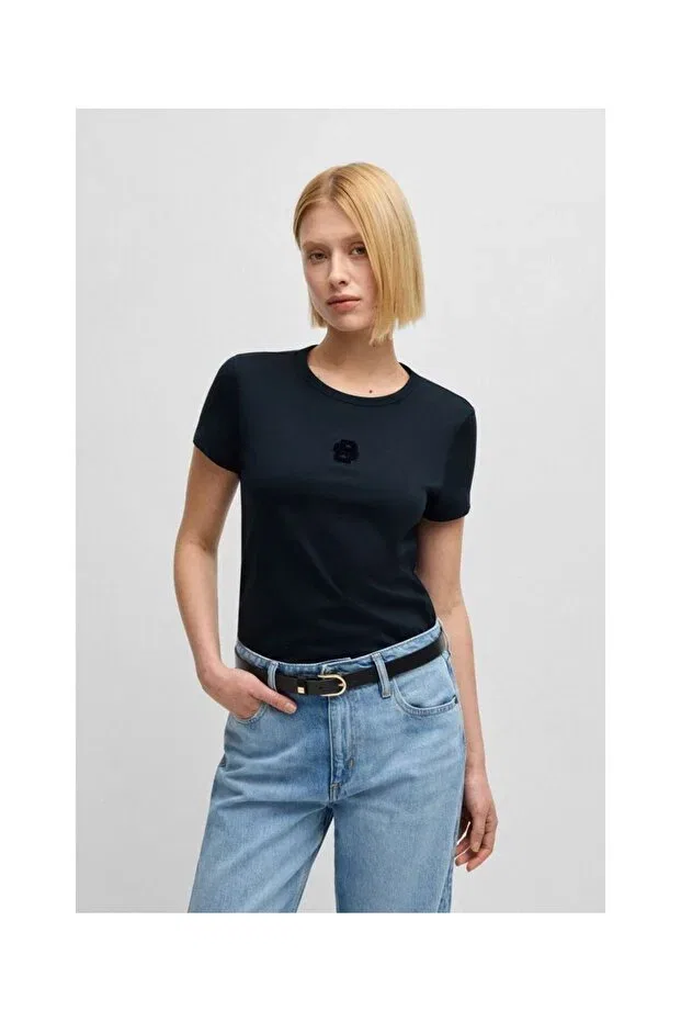 Женская футболка с круглым вырезом Boss, Navy Blue