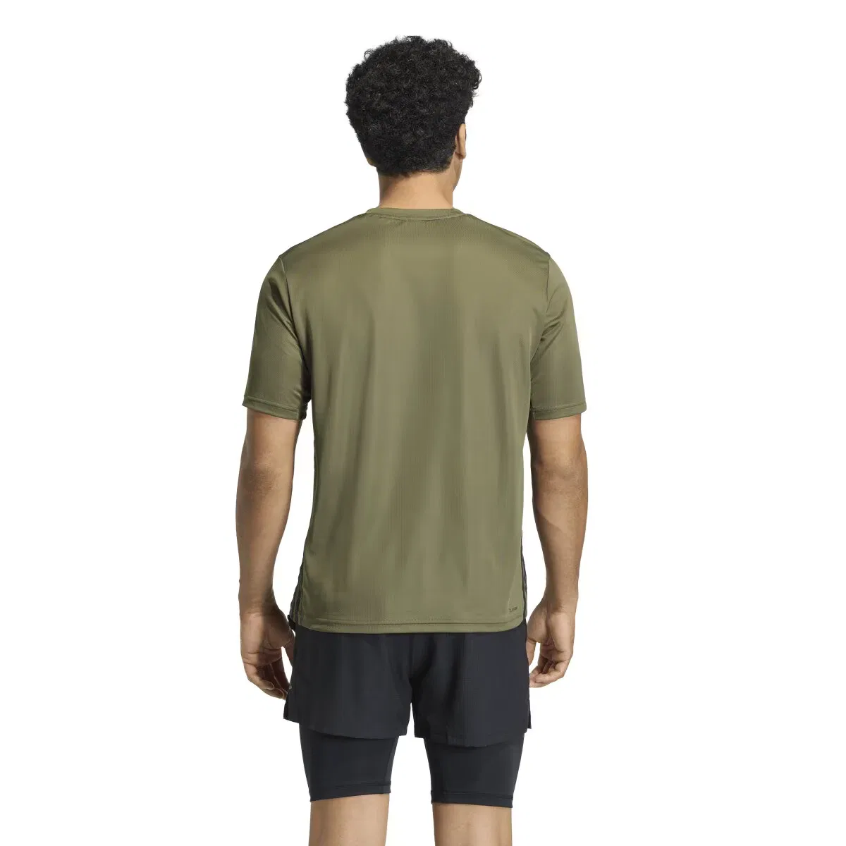 Мужская футболка, Workout Essentials, adidas, оливковый — фото 3