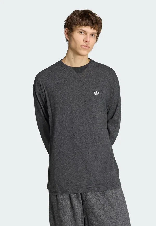 Футболка с длинным рукавом Trefoil essentials меланжевого цвета - топ с длинным рукавом Adidas Originals