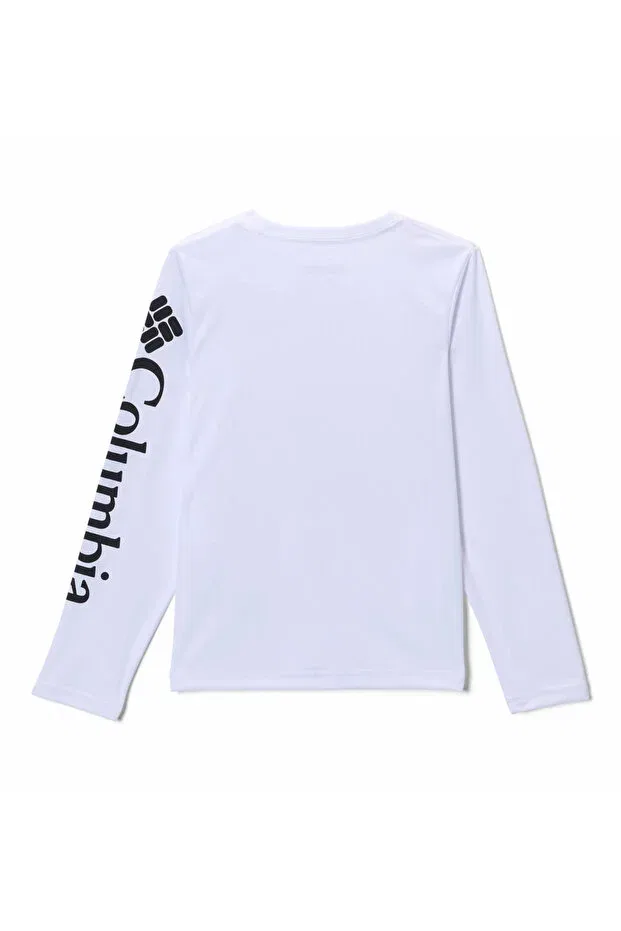 Детская футболка для девочек с длинным рукавом Technical Long Sleeve T-Shirt Columbia, White — фото 2