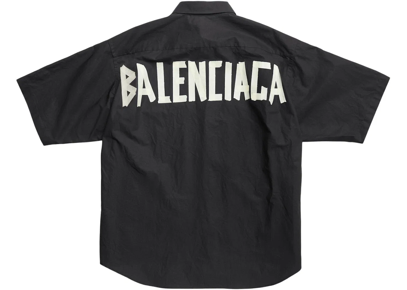 Мужская футболка с коротким рукавом с принтом Balenciaga Tape Type, Black White