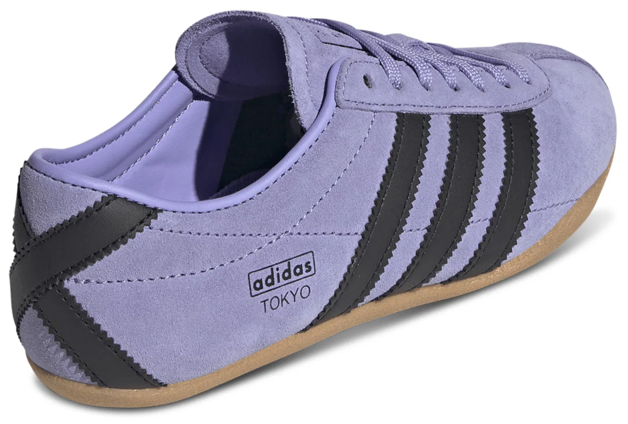 Кеды для девочек Tokyo Adidas, цвет Core Black/Light Purple/Gum — фото 3