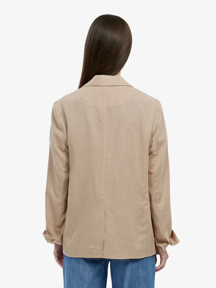 Жакет LACOSTE Beige из льна и хлопка — фото 3