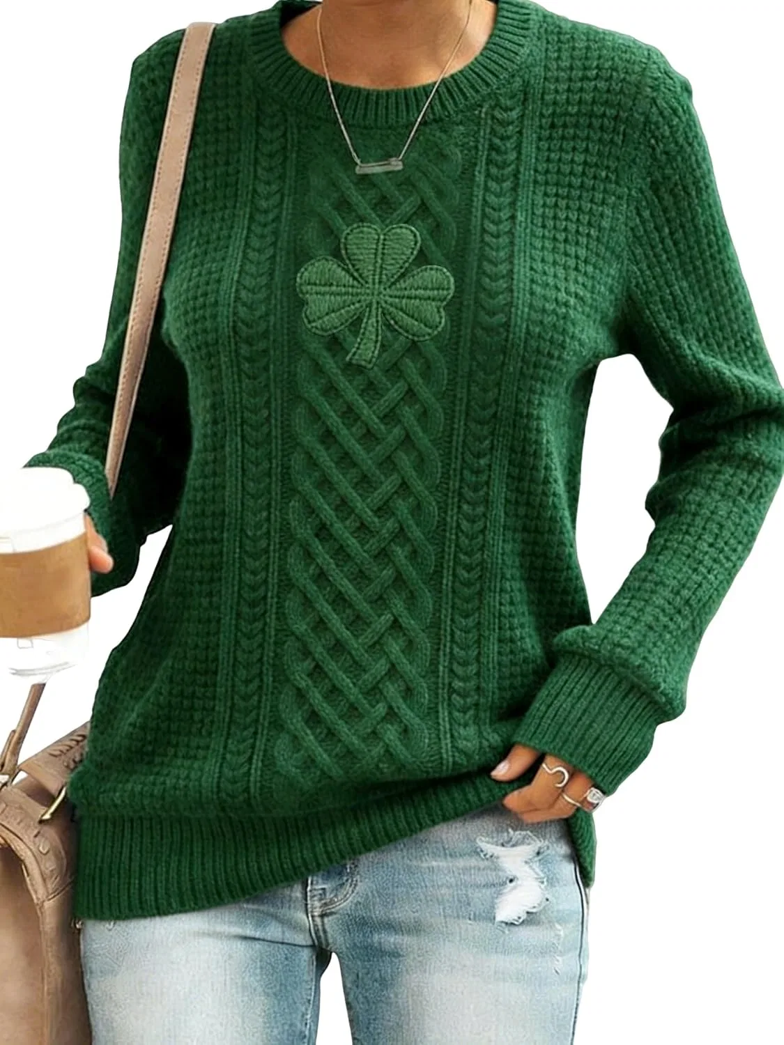 Женский свитшот с принтом Shamrock, Celandine