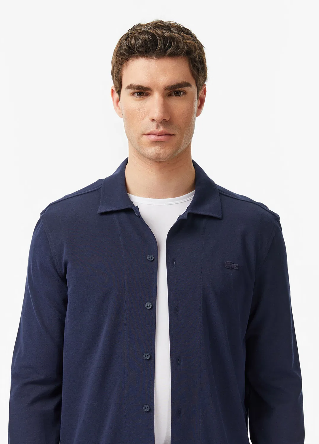 Рубашка slim fit Lacoste Lacoste, navy — фото 2