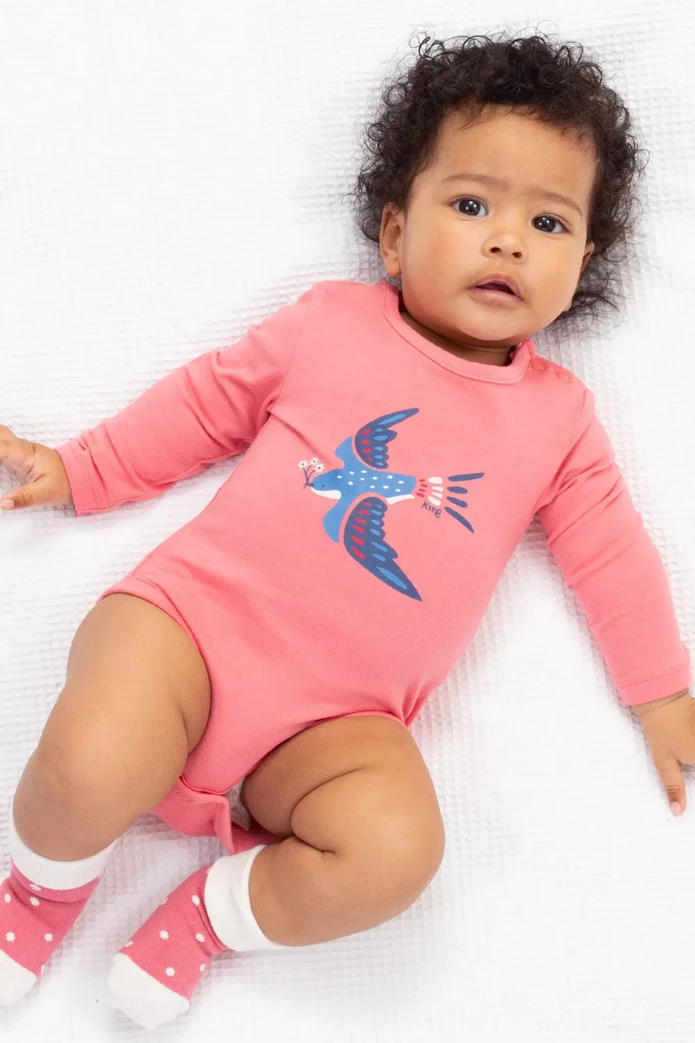Детское боди для девочек Sweet Sparrow Kite, Pink — фото 2