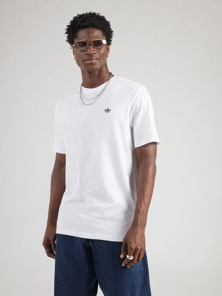 Футболка ADIDAS ORIGINALS 'Trefoil Essentials' белого цвета — фото 2