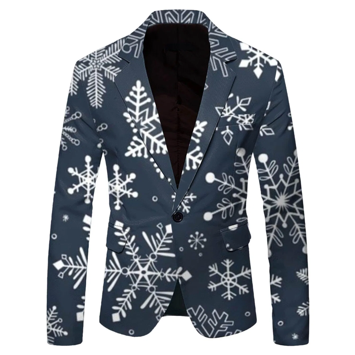Женское пальто с принтом Christmas Casual Coat, Grigio