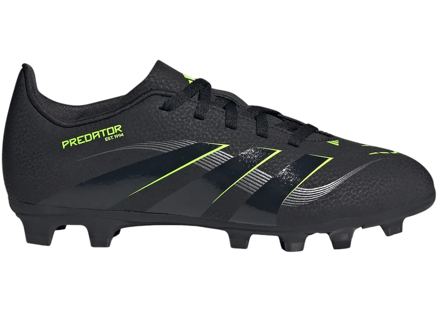 Детские бутсы Predator Club FG/MG Adidas, Core Black/Carbon/Lucid Lemon