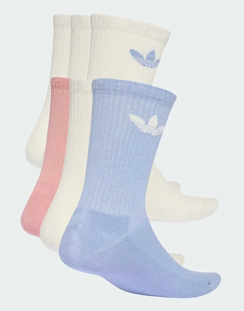 Носки высокие Trefoil Cushion 6 пар Adidas Originals, Chalk Blue/Wonder Mauve — фото 2