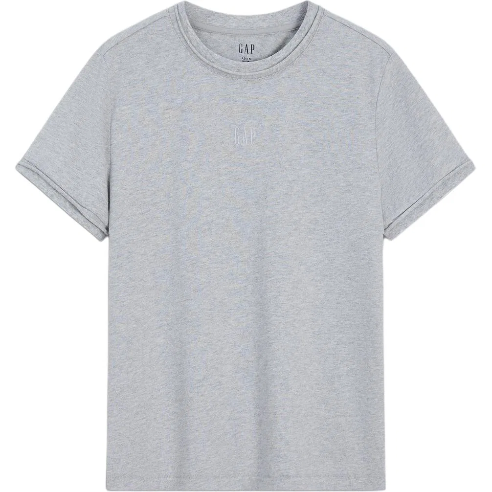 Женская футболка хлопковая с круглым вырезом GAP, Black — фото 3