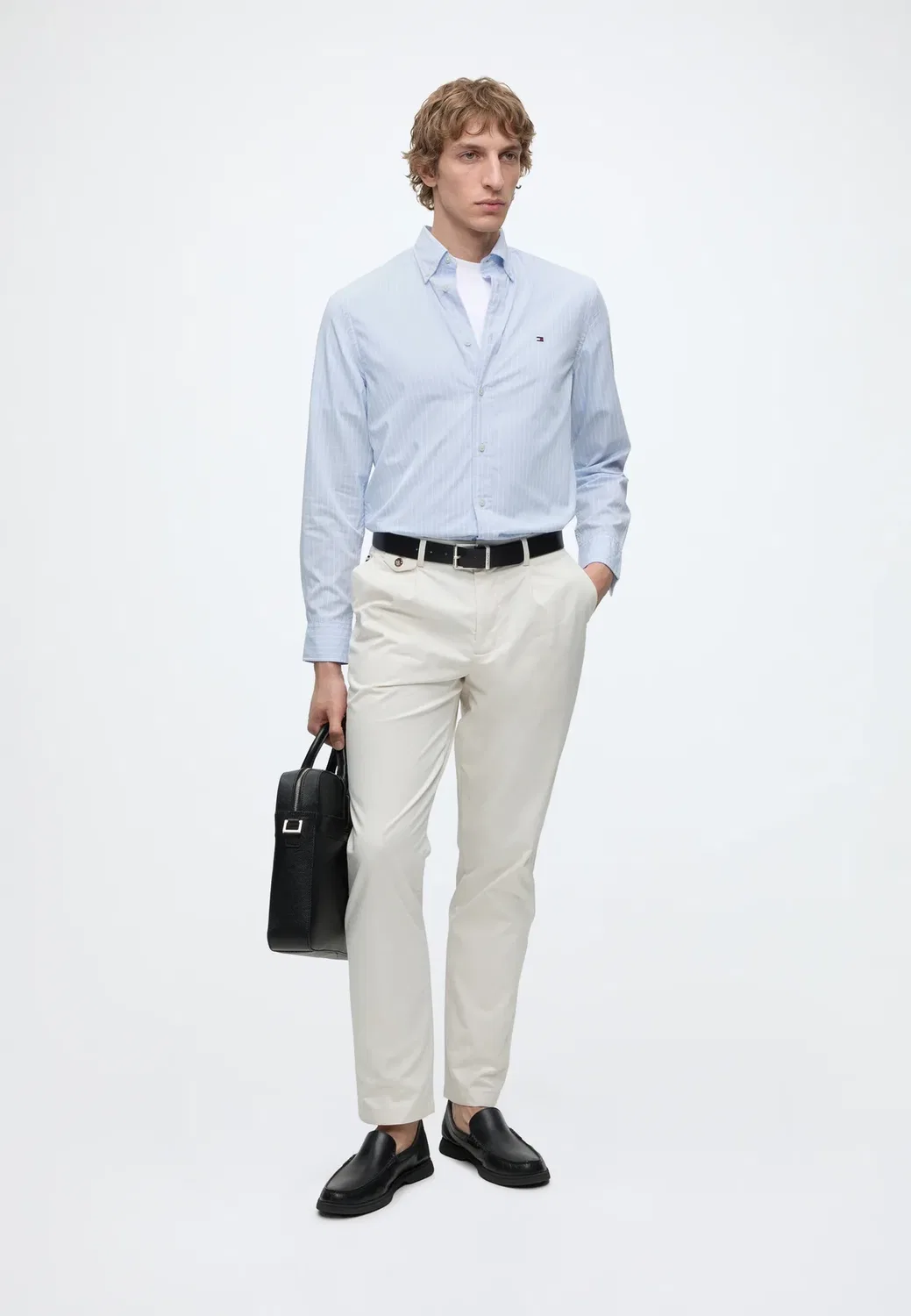 Рубашка Flex hairline poplin rf - рубашка Tommy Hilfiger, Sweet Blue — фото 2