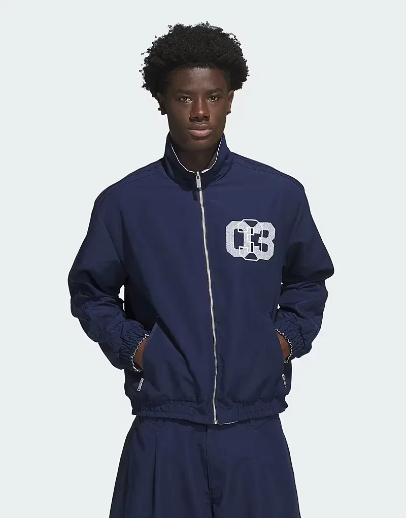 Куртка-бомбер Adidas Originals Firebird ночной индиго/чистое небо