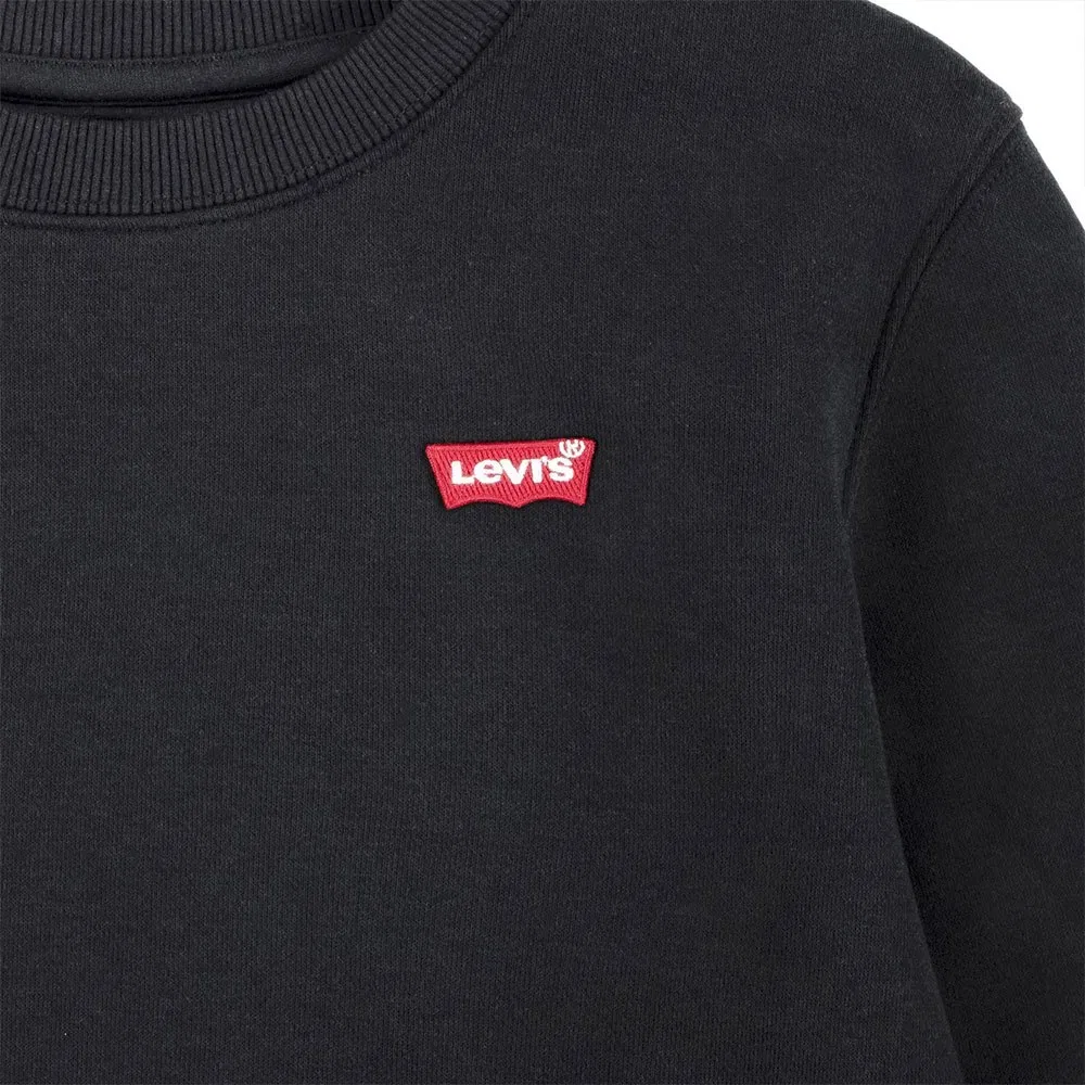 Детский свитшот для мальчиков с вышитым логотипом Mini Logo Levi's, Black — фото 3