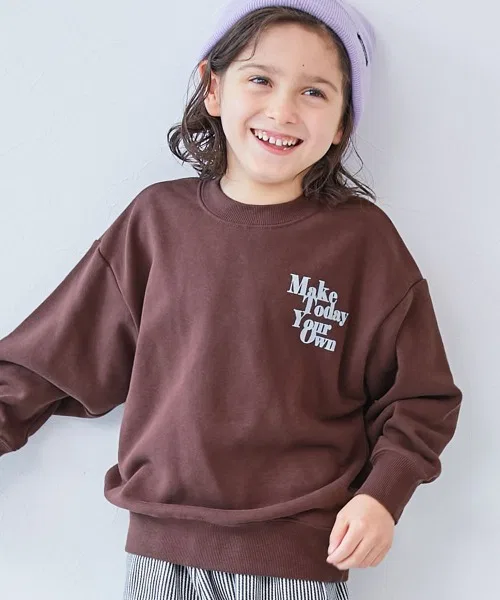 Детский свитшот с принтом оверсайз Big Silhouette devirock, Brown