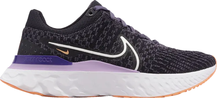 Кроссовки Nike Wmns React Infinity Run Flyknit 3 'Cave Purple Orange', фиолетовый