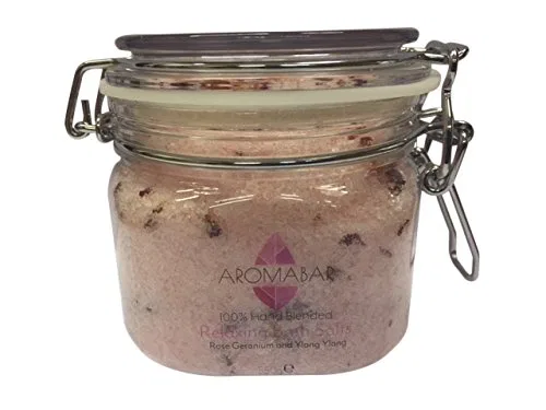 Соль для ванн Rose Geranium Аромaбар 550 г, с эфирным маслом Aromabar