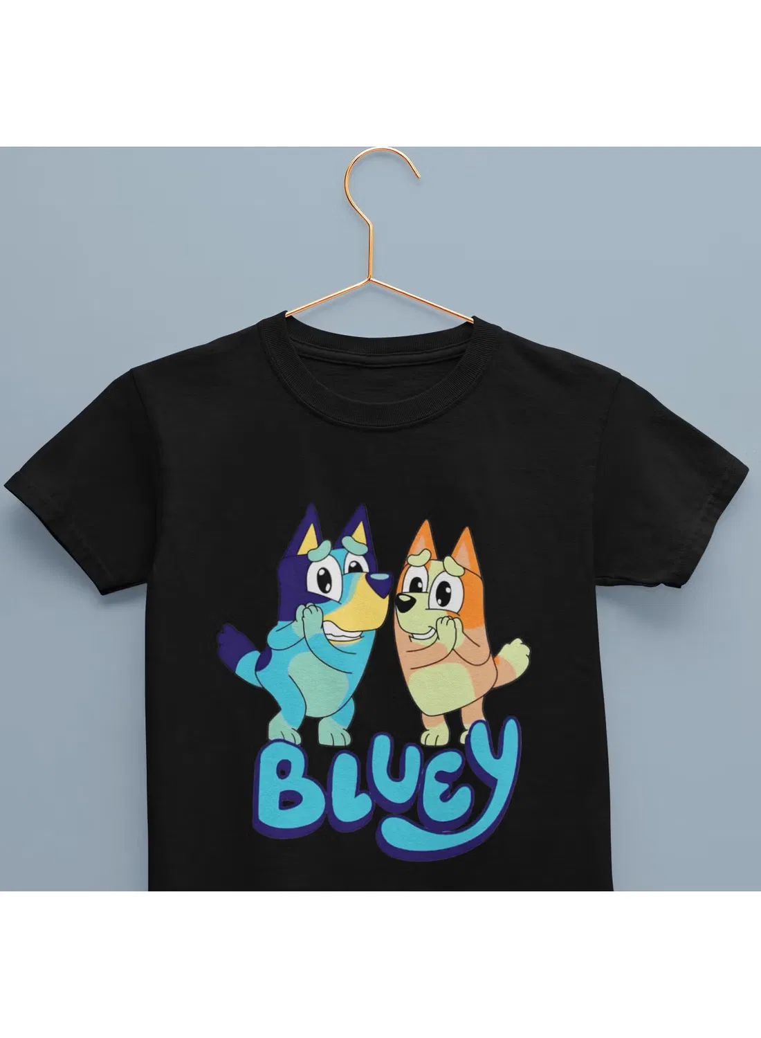Футболка с принтом Bluey Zoom, черный