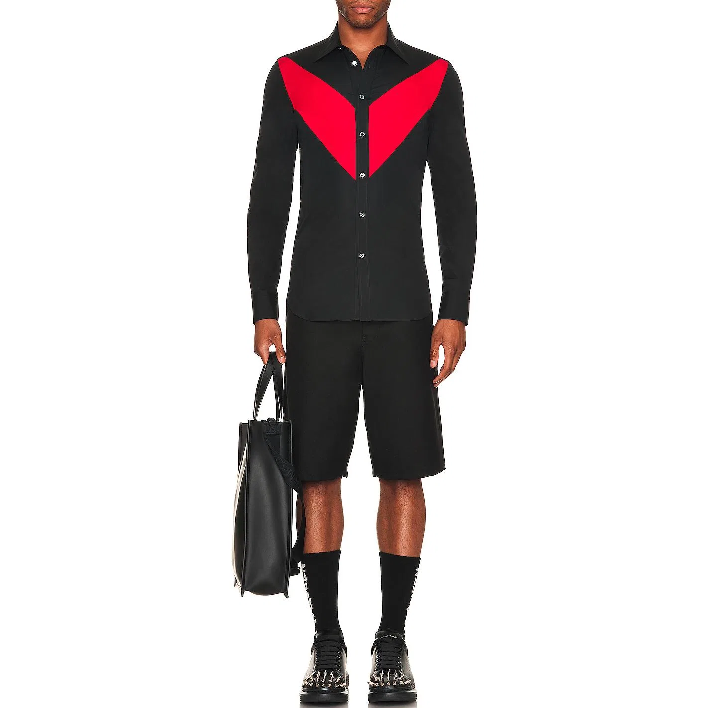 Мужская рубашка Alexander McQueen, Black — фото 4