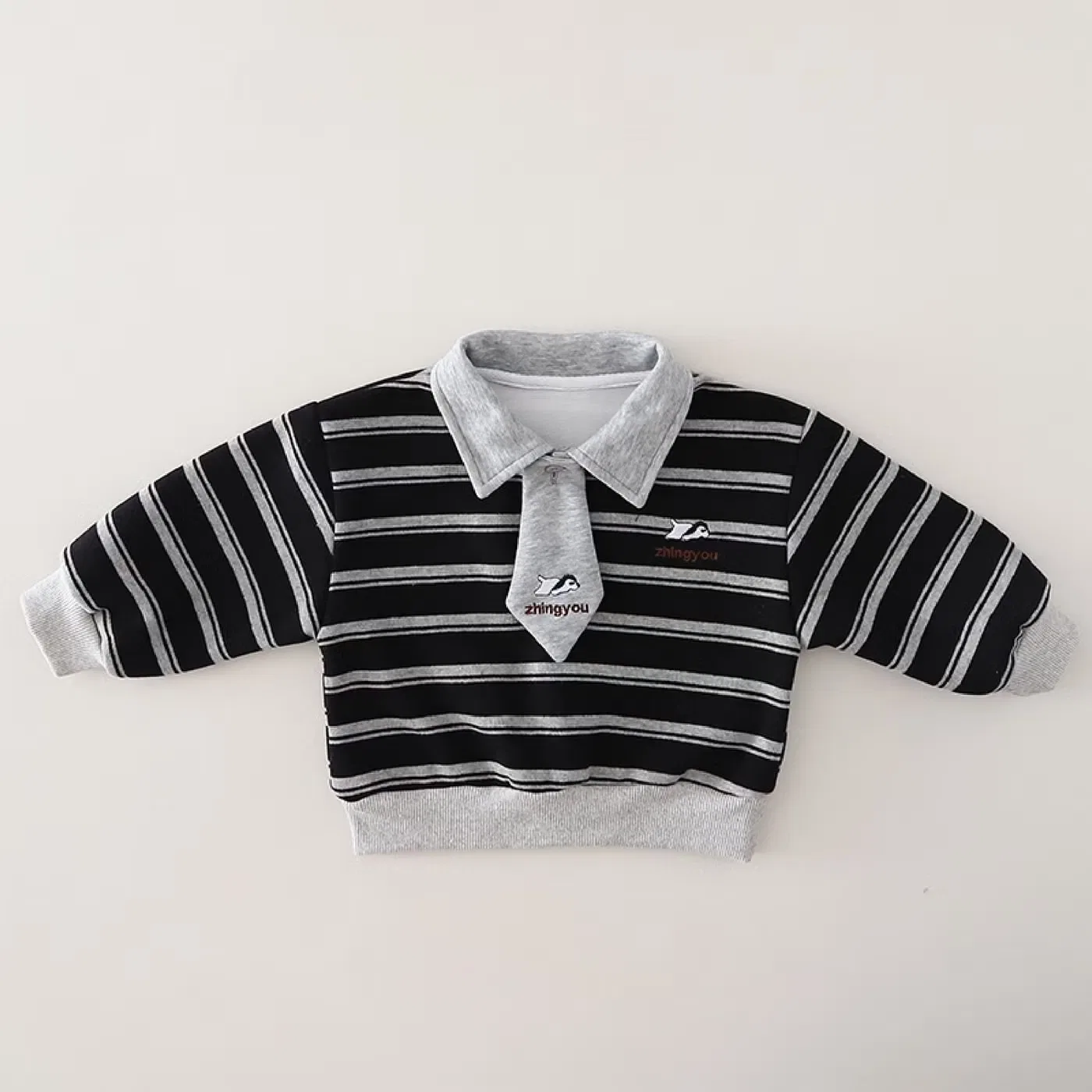 Комплект детский с длинным рукавом 2 предмета 2 pcs 2-5years boys/girls pants suit Chicpoint, темно-синий — фото 2