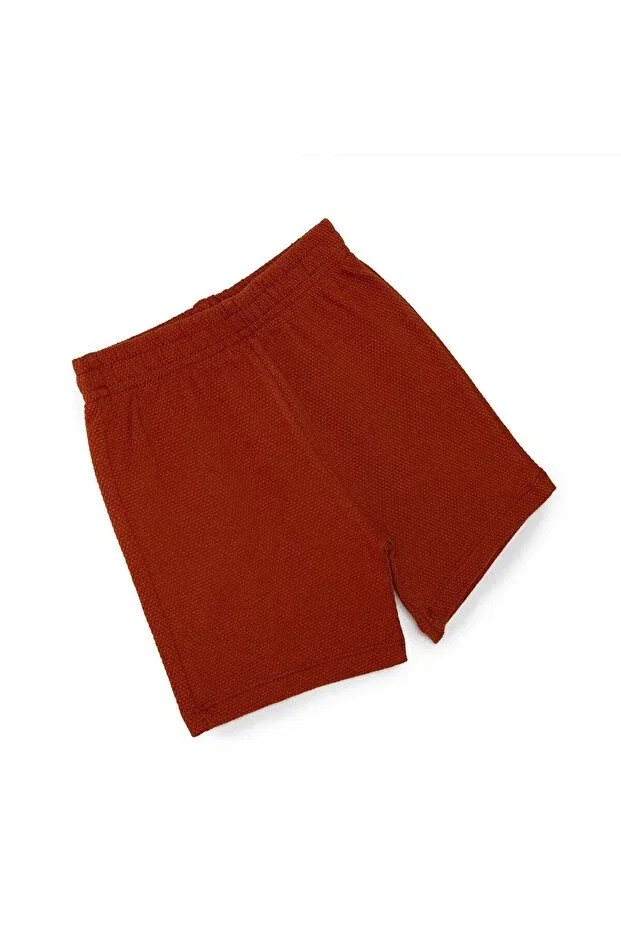 Детские шорты для мальчиков облегающие Hellobaby basic shorts Ebebek Hello Baby, Brown — фото 3