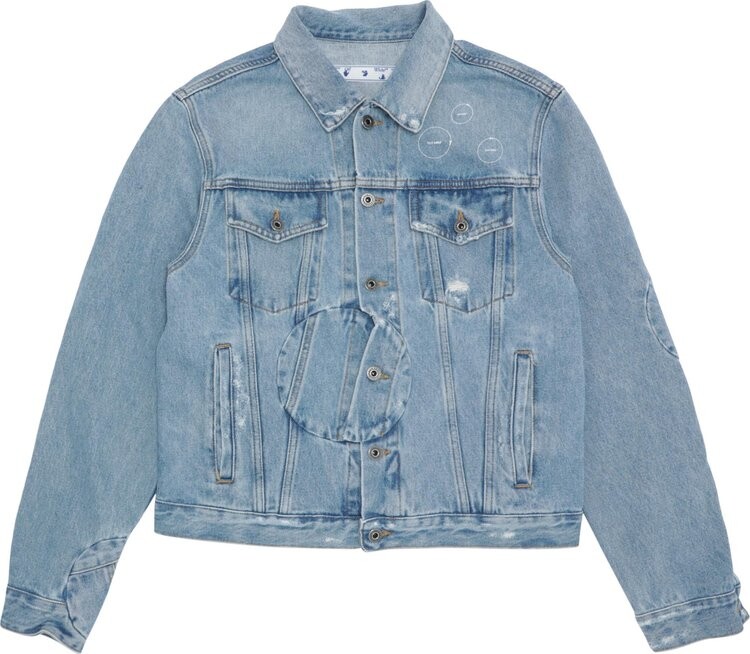

Куртка Off-White Arrow Twist Denim Jacket 'Cobalt Blue/White', синий