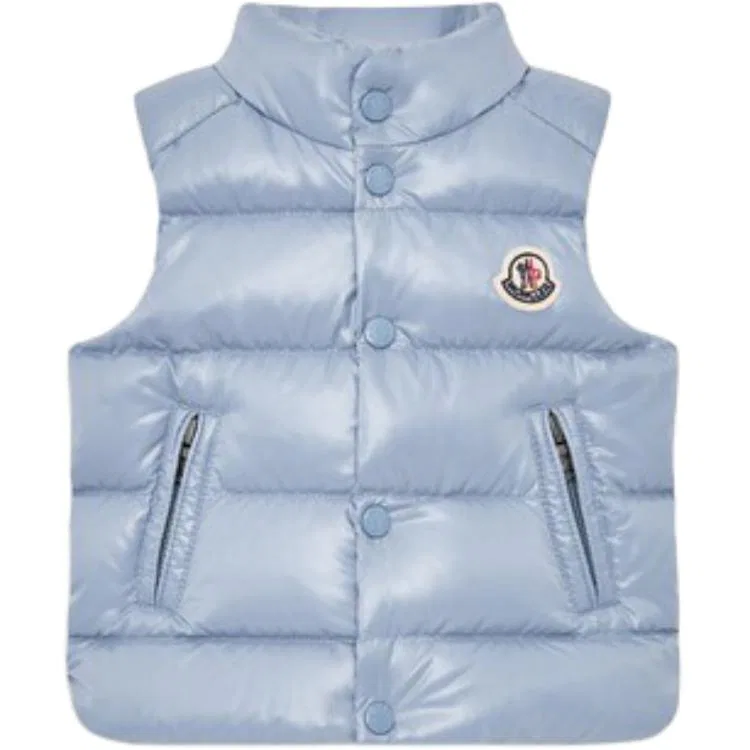 Детский жилет с воротником-стойкой Light Blue Moncler