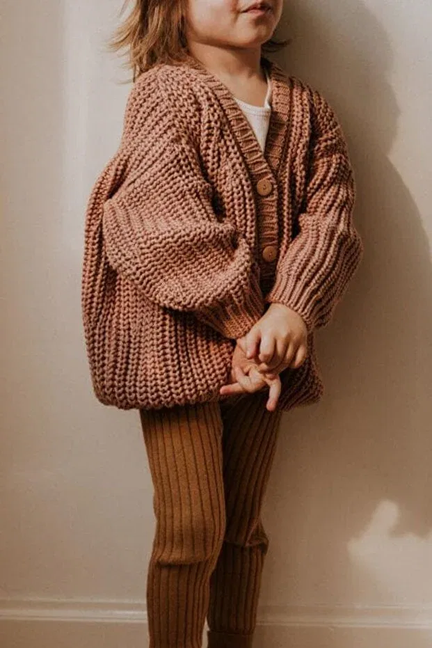 Детский кардиган с пуговицами Minytrendy, Brown