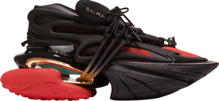 

Кроссовки Balmain Unicorn Low Black Red, черный