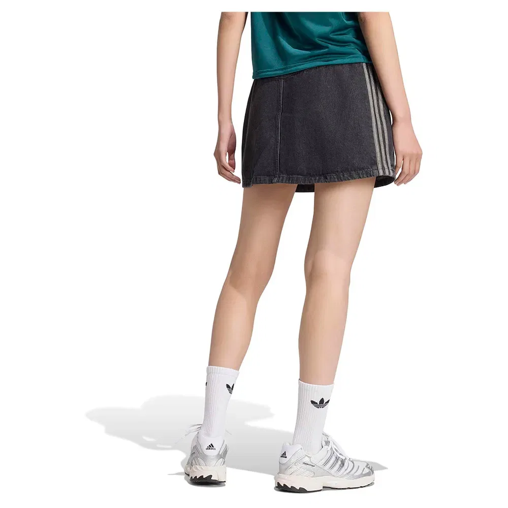 Юбка джинсовая Mid Rise Adidas Originals, черный — фото 2