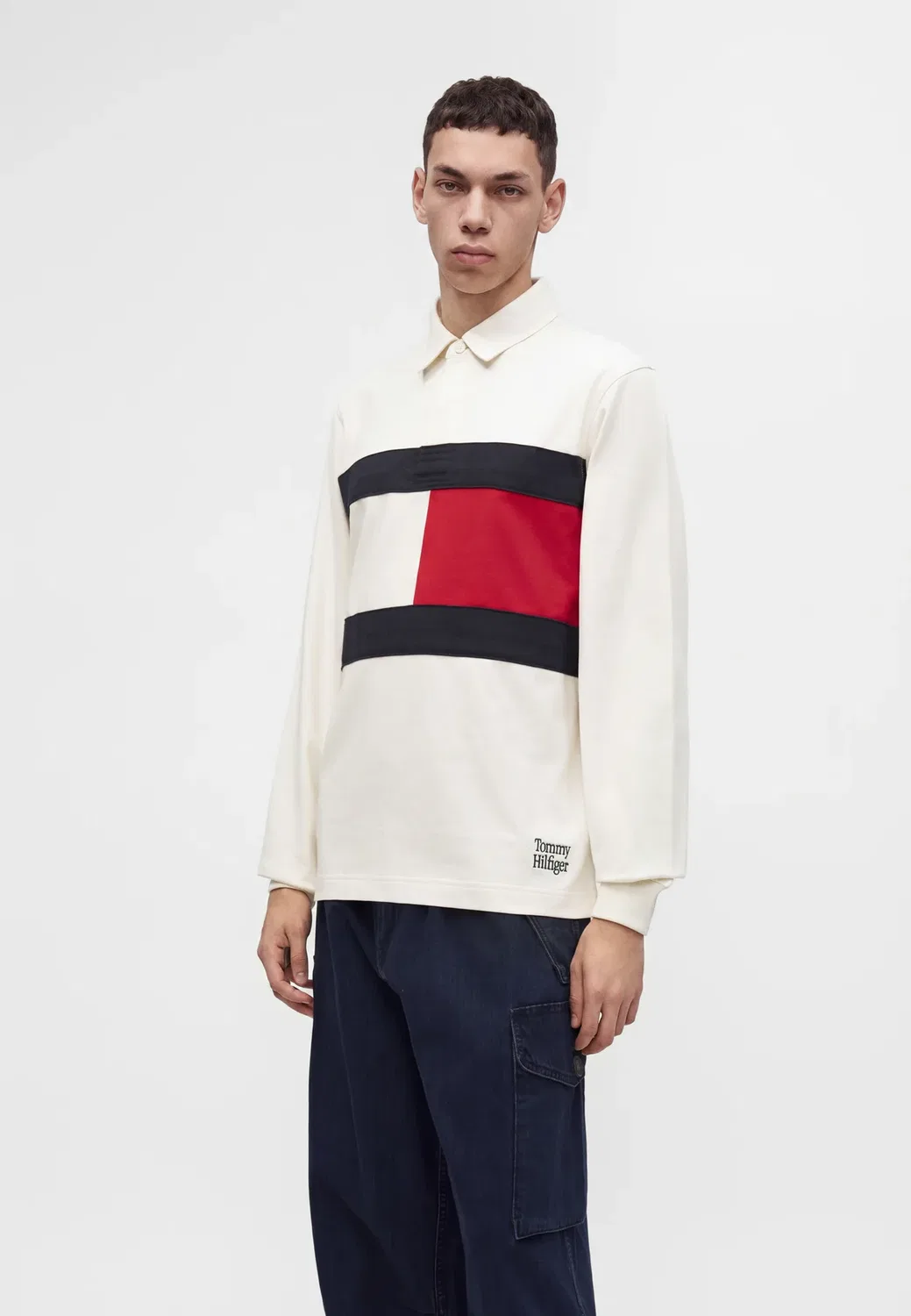 Флаг-Регби - толстовка Tommy Hilfiger, Ivory Petal — фото 4