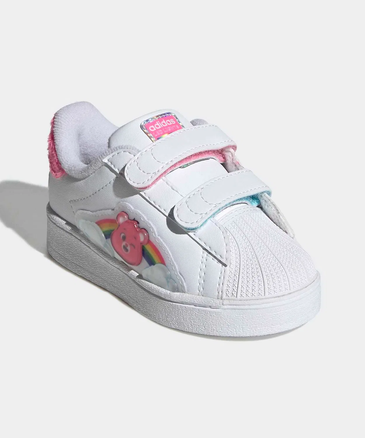 Детские кроссовки с LED-подсветкой Care Bears SST Adidas, Белый — фото 4