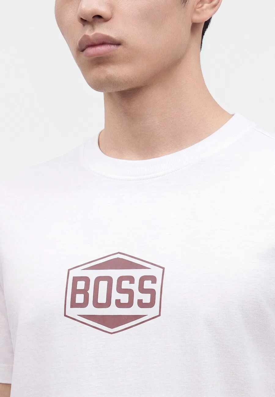 Футболка BOSS белого цвета — фото 3