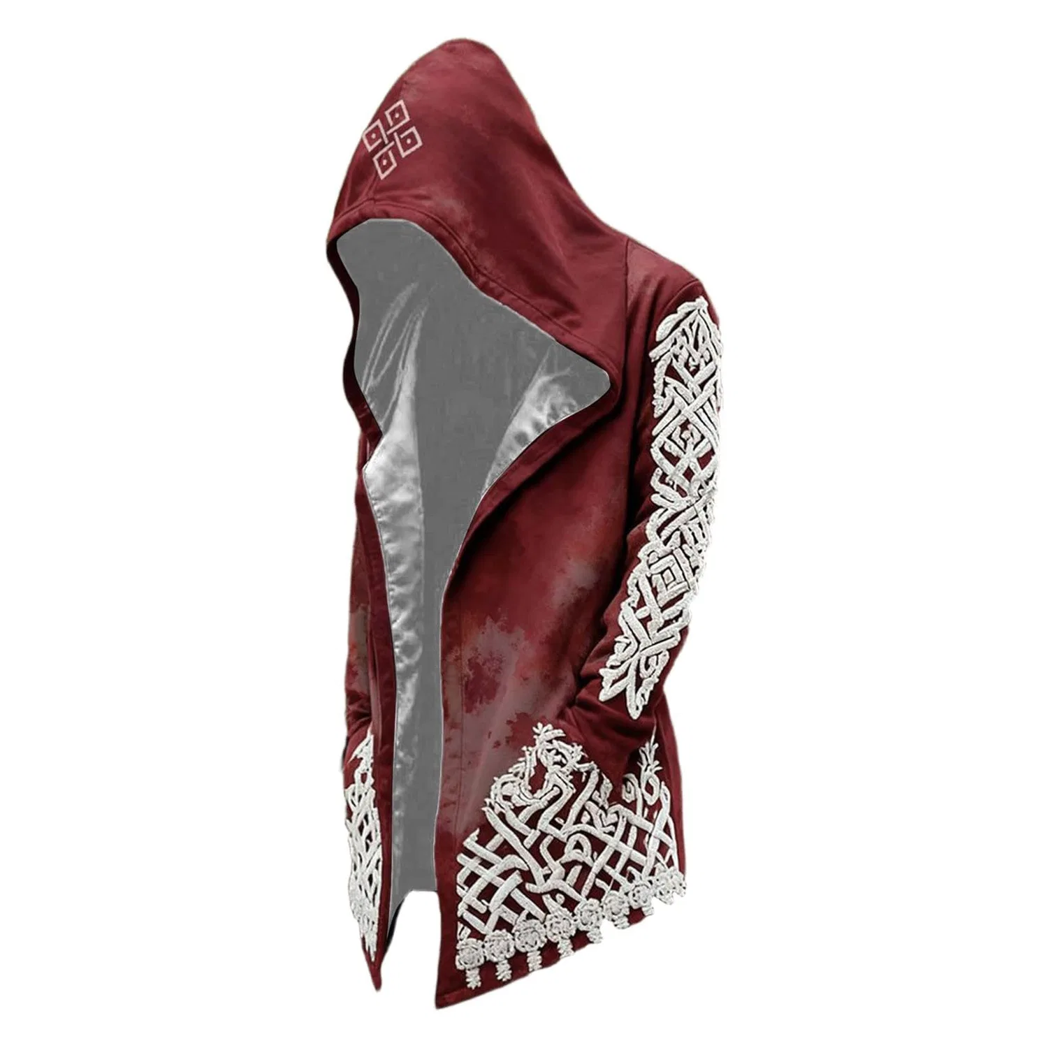 Мужское пальто с капюшоном и молнией Medieval Knit, Rosso #24 — фото 3