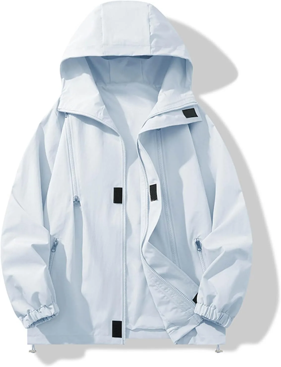 Мужской дождевик, легкая ветровка на молнии с капюшоном, водонепроницаемая куртка-анорак для активного отдыха, походов и альпинизма Generic, синий — фото 2