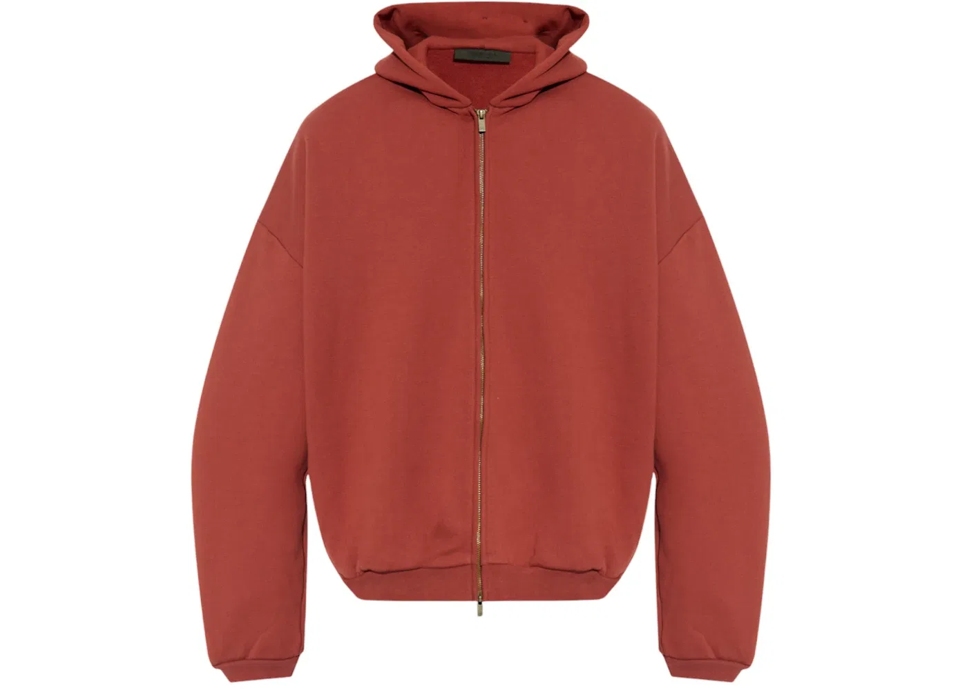 Мужская худи с принтом Fear of God Essentials Heavy Fleece Full Zip Hoodie Fear of God, Crimson