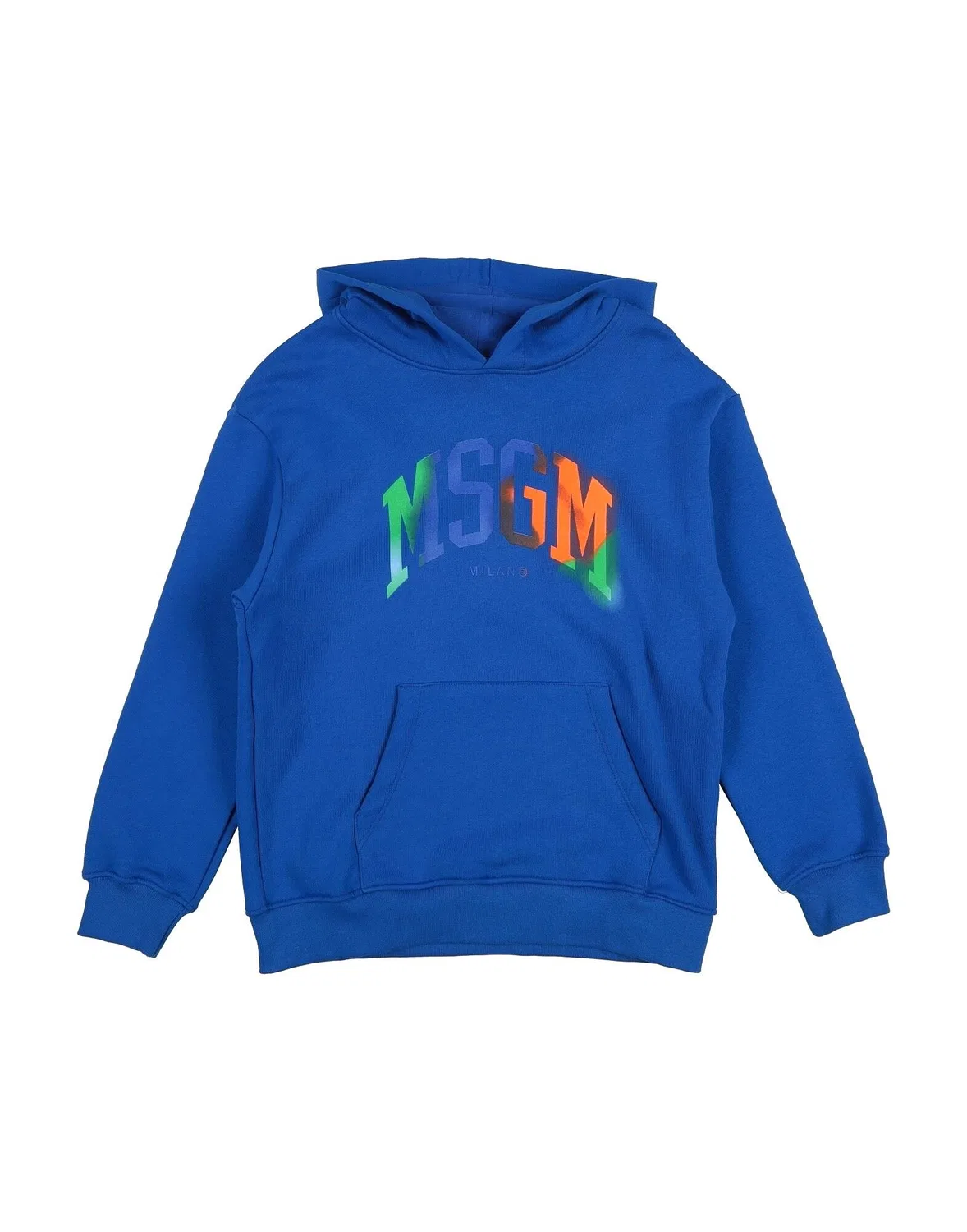 Детская футерная толстовка с логотипом Msgm, синий